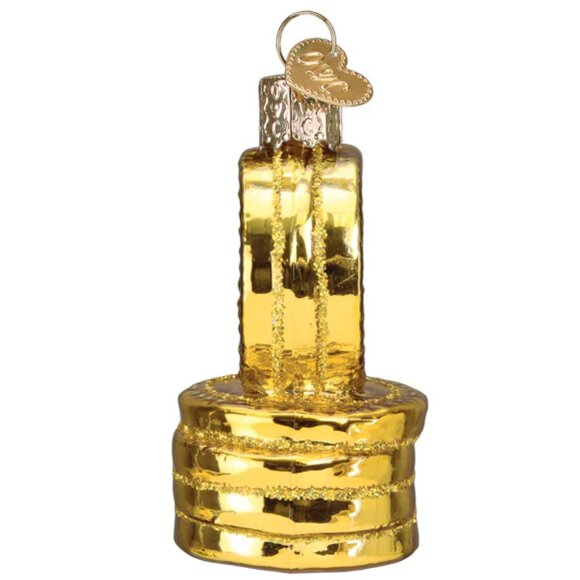 New! Bitcoin Blown Glass Old World Christmas Ornament Gold Crypto Investment - Picture 2 of 3